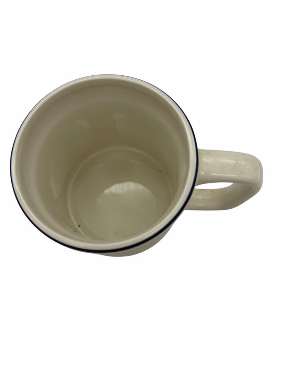 Abercrombie & Fitch Prinknash Pottery England Coffee Mug Blue Trim Cup Stoneware - Picture 4 of 7